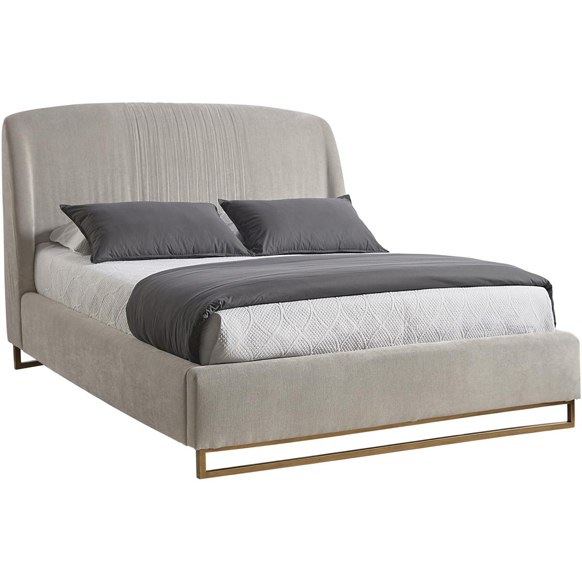 Nevin Polo Club Stone Upholstered Platform Bedroom Set